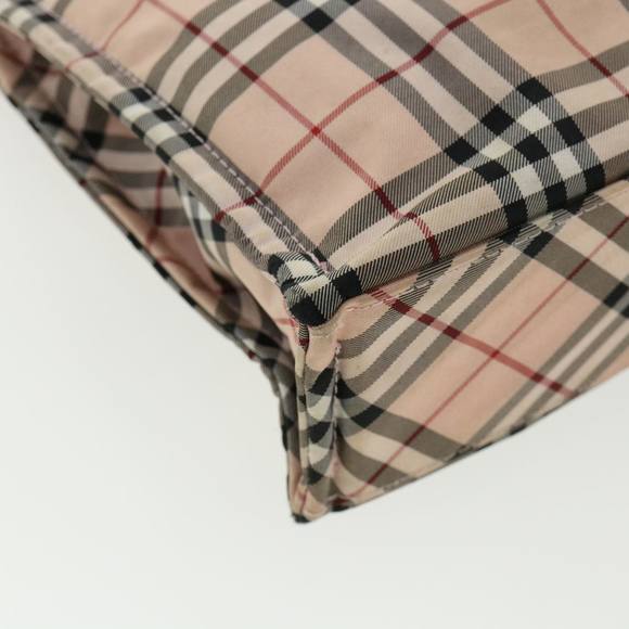 BURBERRY Nova Check Hand Bag Nylon Pink Auth hs1650 - Picture 16 of 16